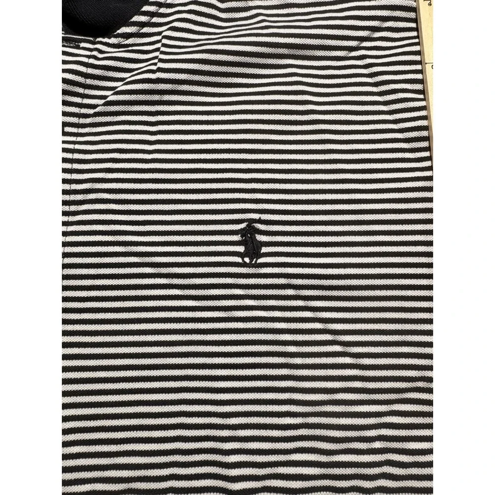 Polo Golf Ralph Lauren Performance Polo Shirt Mens XXL Black White Striped
